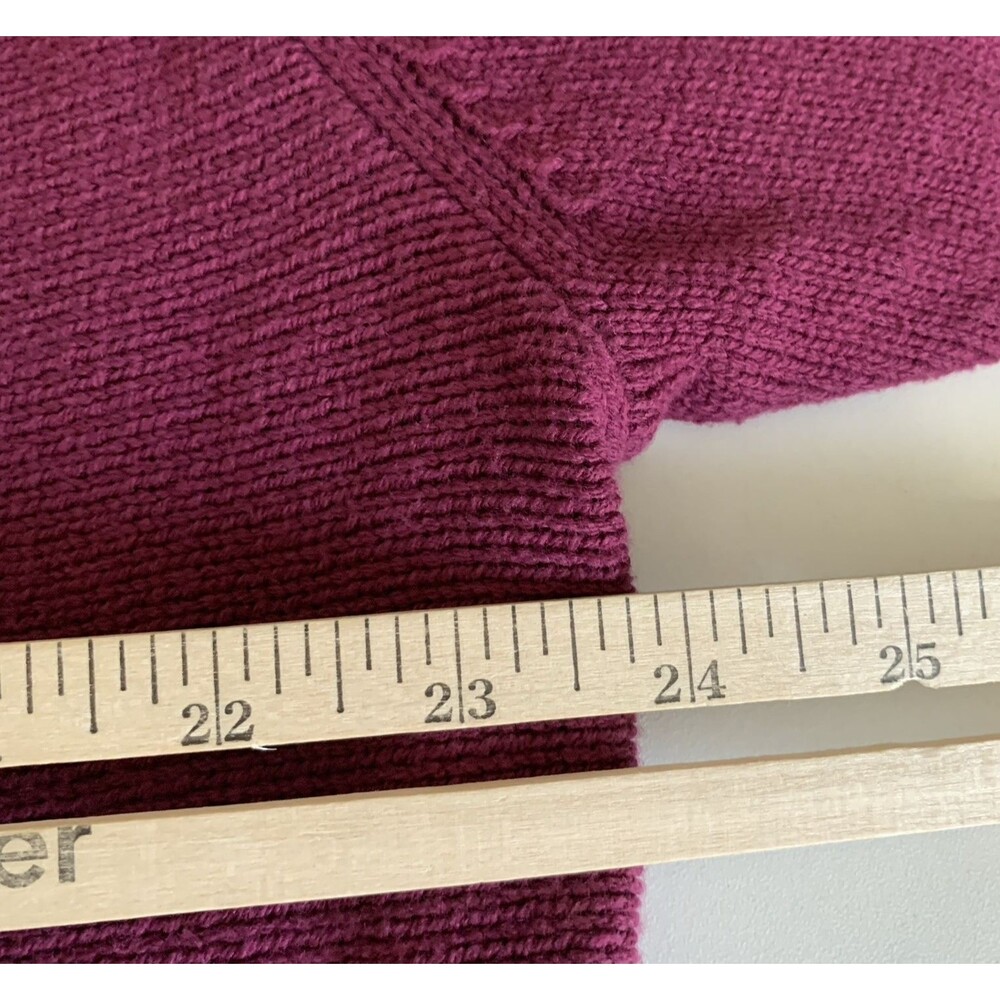 Signature Weekend Cowl Collar Cardigan Womens 1X Purple Cotton Blend - Picture 6 of 7